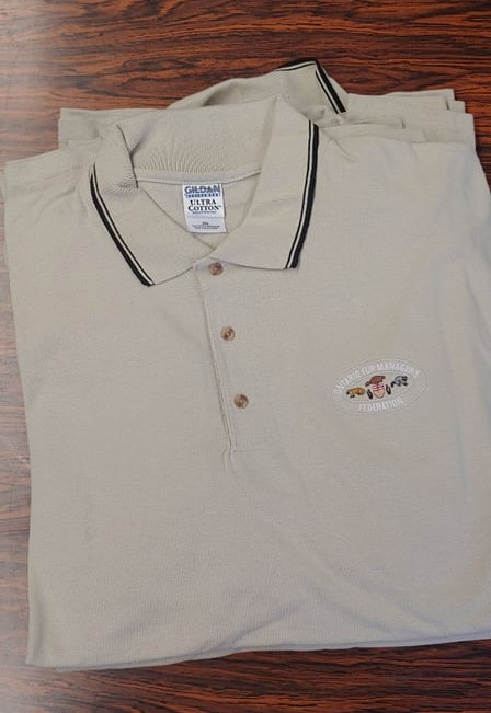 SELLING OFF STOCK – XXL Tan Cotton Golf T-Shirt – Ontario Fur Managers ...