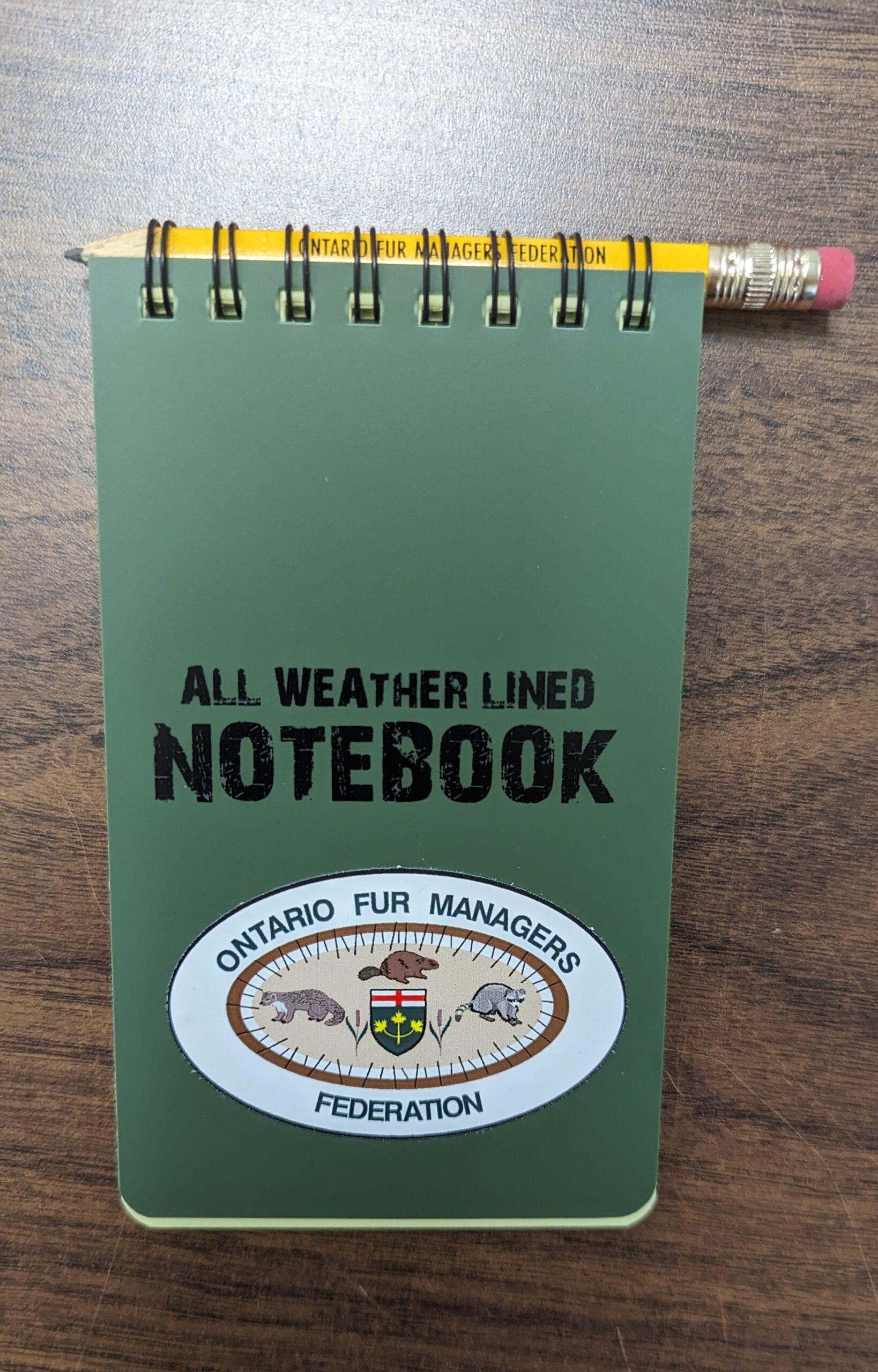 All Weather Notebook with Custom OFMF Pencil – Ontario Fur Managers ...